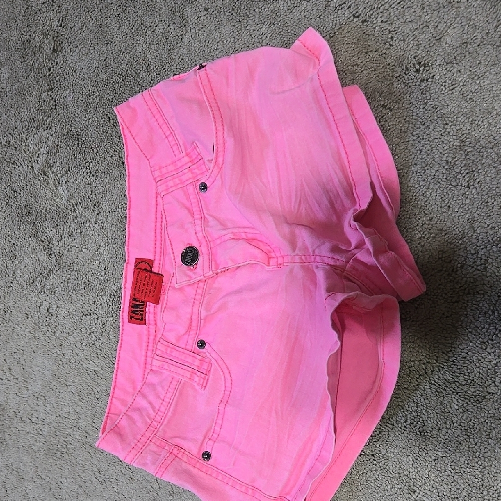Pink Denim Shorts